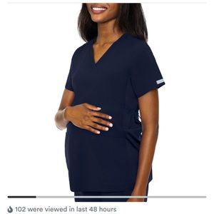 Set Scrubs & Beyond Med Couture Maternity Scrubs Top & Joggers Navy XS & XSP